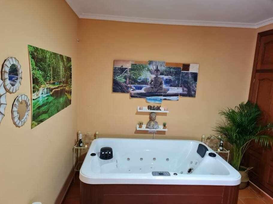 Casa Rural Con Jacuzzi, Sauna, Barbacoa Y Barra Cabeza la Vaca Exteriör bild